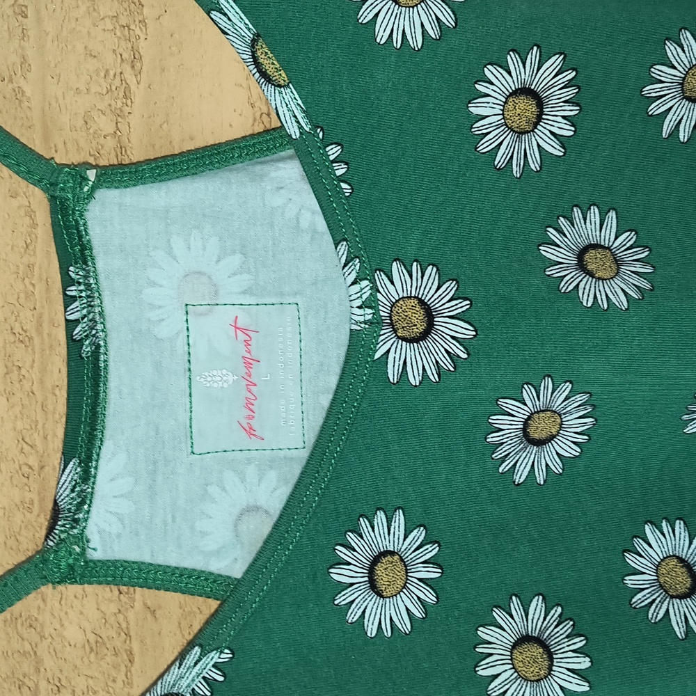 FP Movement by Free People Hot Shot Green Daisy Print Romper - Picture 3 of 10